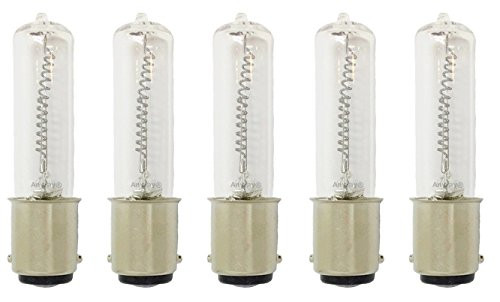 Anyray A1811Y (5)-Pack 250 Watt JD Type BA15D 250W DC Bayonet Base T4 Halogen Light Bulb, CLEAR 250Watts ESS