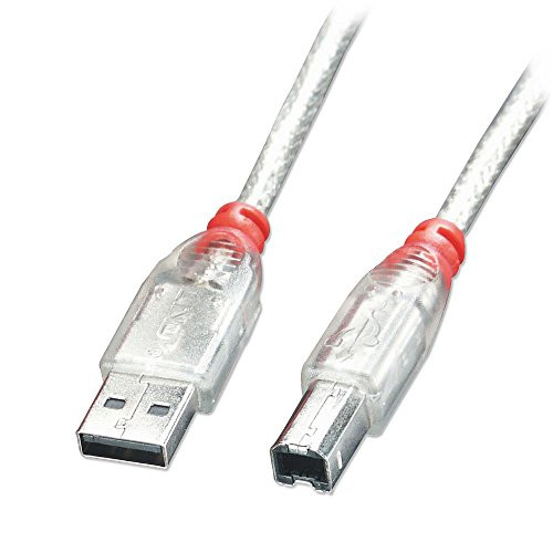 LINDY 41754 3m USB 2.0 Cable - Type A to B Transparent