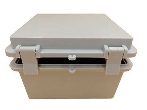 Awclub Waterproof Dustproof IP65 ABS Plastic Electric Junction Box Hinged Shell Outdoor Universal Durable Project Enclosure Gray With Lock 5.91"x5.91"x3.54"(150mmx150mmx90mm)