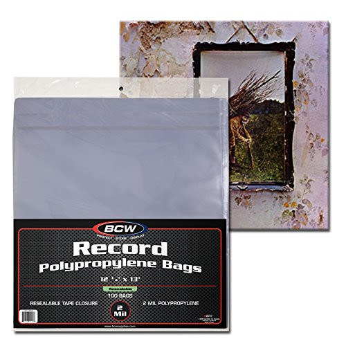 BCW 1-BAG-33RPM-R Resealable 33 RPM Record Bags