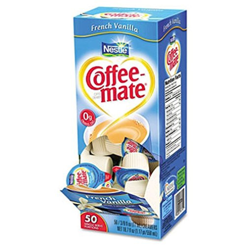 Nestle Coffee-mate Liquid Creamer Tubs French Vanilla 3-pack- 50 Count Each.