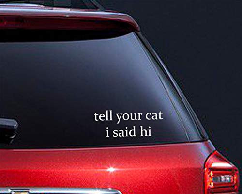 k Tell Your Cat I Said Hi Car Vinyl Decal Sticker