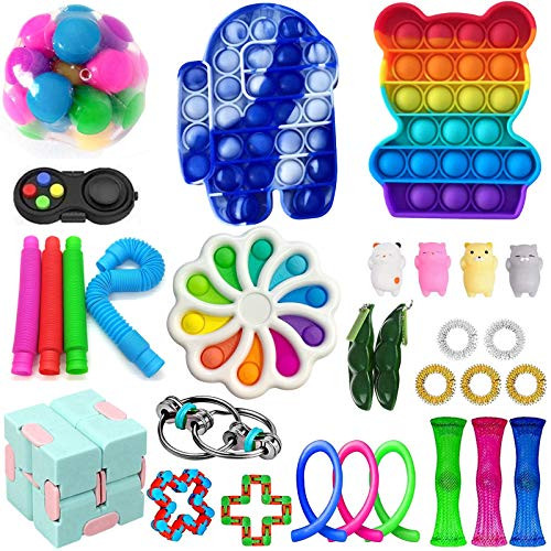 Nani?Wear Fidget Toy Packs Cheap Figet Toys Set Fidget Box with Simples-Dimples Push Pop Bubble for Kids Adults ADHD ADD Autism Stress Anxiety -14-