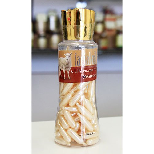 Bill Natural Sources Placenta Facial Oil with Avocado  and  Vitamin E -Uv Protection- 90 Gelcaps