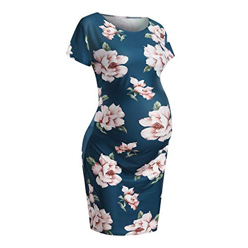 Women Maternity Short Sleeve Dress Breastfeeding Bodycon Dress Pregnancy Casual Floral Print Dress Summer Photography Dress -White XL- Women Maternity Short Sleeve Dress Breastfeeding Bodycon Dress Pregnancy Casual Floral Print Dress Summer Photography Dress -White XL-