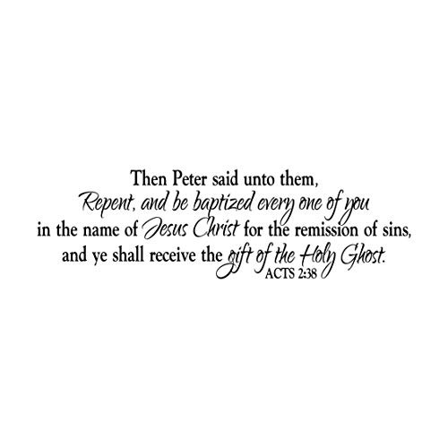 Acts 2-38 Vinyl Wall Decal 3 by Wild Eyes Signs Repent and Be Baptized KJV Christian School Church Bible Verse Modern Christian Decor Children's Church School Youth Room ACT2V38-0003 Acts 2-38 Vinyl Wall Decal 3 by Wild Eyes Signs Repent and Be Baptized KJV Christian School Church Bible Verse Modern Christian Decor Children's Church School Youth Room ACT2V38-0003