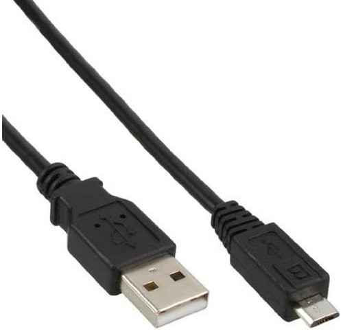 Inline 3 m USB A-Micro B USB Cable Black 3 m USB 2.0 A  Micro B  USB Cable -3 m- USB A- Micro USB B Male-Male Black Gold-