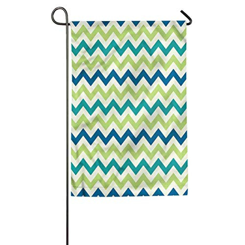 ParadiseDecor Chevron Yard Flag Outdoor Funny Decorative Flags Vintage Style Zigzag Shape 18" W x 27" L
