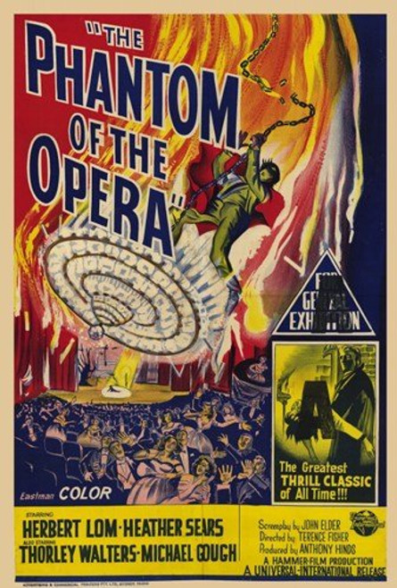 ArtFuzz Phantom of The Opera c.1962 - Style A Movie Poster 11 X 17 inch ArtFuzz Phantom of The Opera c.1962 - Style A Movie Poster 11 X 17 inch