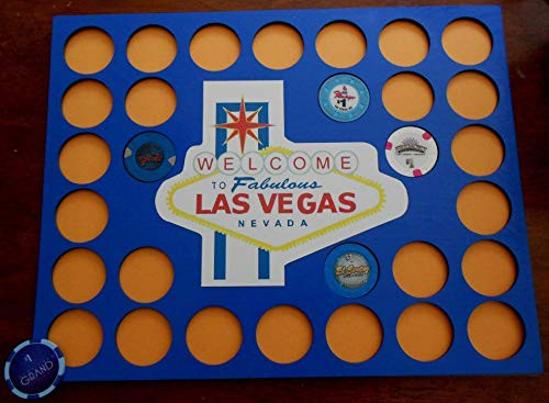 Vegas Poker Chip Insert for frame Las Vegas emblem Fits 30 Casino or Harley chips Blue or natural birch insert 11 by 14 Custom-made Vegas Poker Chip Insert for frame Las Vegas emblem Fits 30 Casino or Harley chips Blue or natural birch insert 11 by 14 Custom-made
