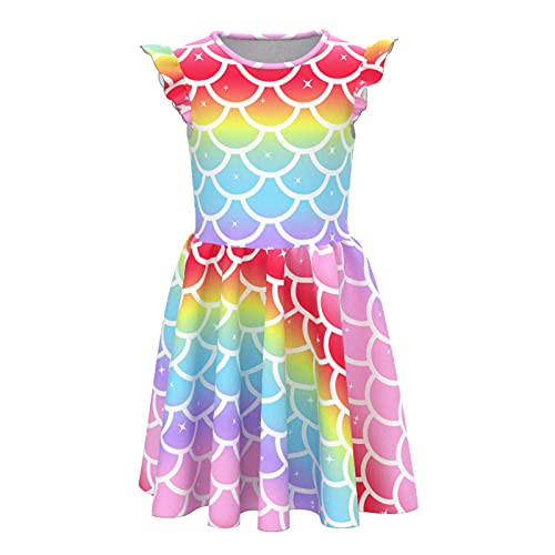 Kids Girls Princess Wedding Dress Clothes for 5-10 Years Old Children Chiffon Swallowtail Party Formal Dresses -9-10 Years Old Red-