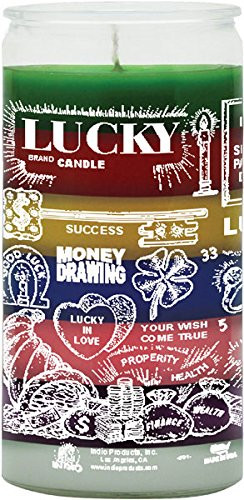 Indio Products Money Drawing Candle - Silkscreen 7 Color 14 Day