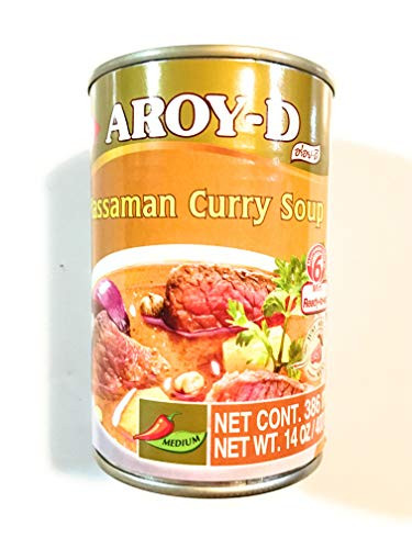 Aroy-D Massaman Curry Soup 14 Oz-4 Pack-