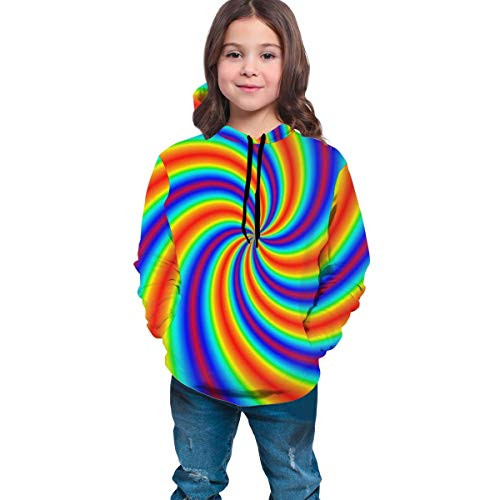 YongColer Unisex Realistic 3D Digital Print Pullover Hoodie Hooded Sweatshirt-Tie Dye L-