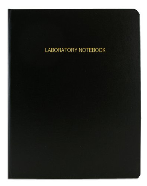 BookFactory Economy Black Lab Notebook - 168 Pages -Grid Format- 8 7-8" x 11 1-4" Flexible Black Cover Laboratory Notebook -E-LIRPE-168-LGR-A-LKT1-