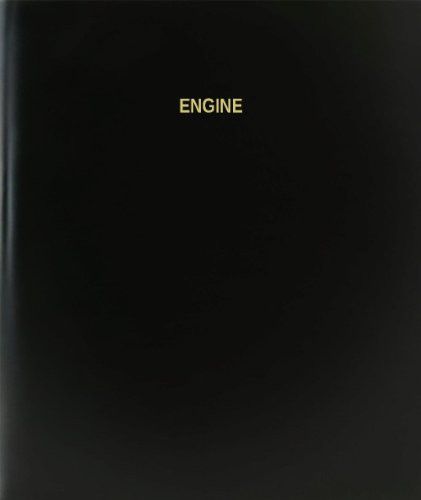 BookFactory Engine Log Book - Journal - Logbook - 120 Page 8.5"x11" Black Hardbound -XLog-120-7CS-A-L-Black-Engine Log Book--