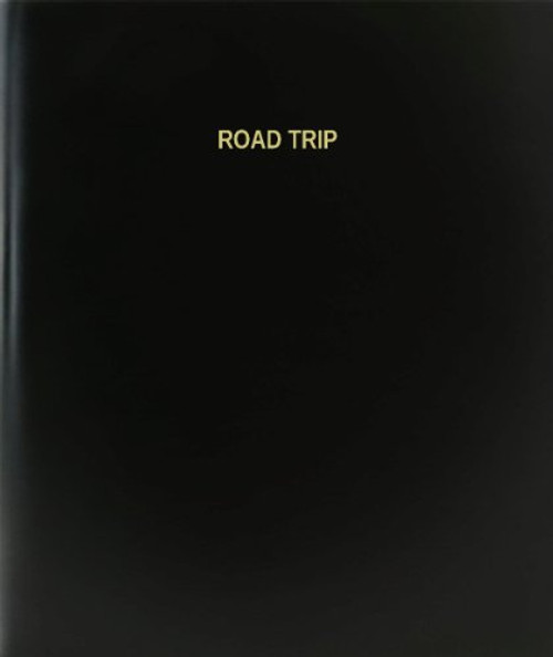 BookFactory Road Trip Log Book-Journal-Logbook - 120 Page 8.5"x11" Black Hardbound -XLog-120-7CS-A-L-Black-Road Trip Log Book--