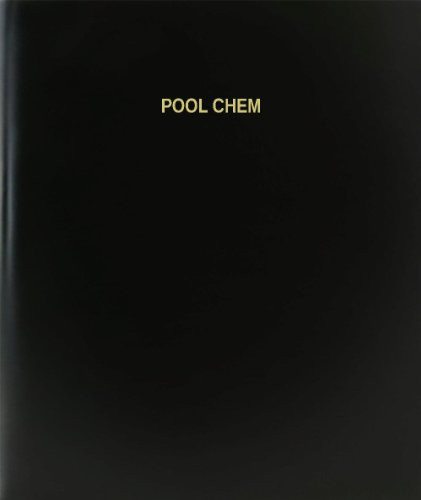 BookFactory Pool Chem Log Book-Journal-Logbook - 120 Page 8.5"x11" Black Hardbound -XLog-120-7CS-A-L-Black-Pool Chem Log Book--
