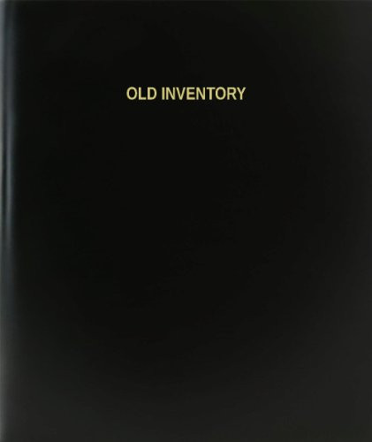 BookFactory Old Inventory Log Book - Journal - Logbook - 120 Page 8.5"x11" Black Hardbound -XLog-120-7CS-A-L-Black-Old Inventory Log Book--