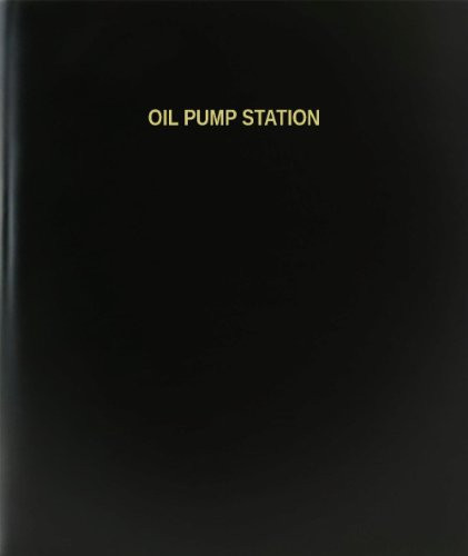 BookFactory Oil Pump Station Log Book - Journal - Logbook - 120 Page 8.5"x11" Black Hardbound -XLog-120-7CS-A-L-Black-Oil Pump Station Log Book--