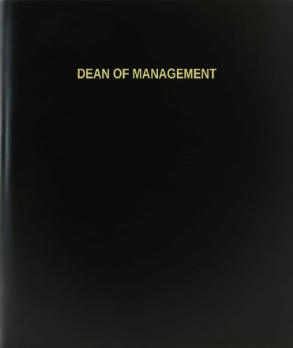 BookFactory Dean Of Management Log Book - Journal - Logbook - 120 Page 8.5"x11" Black Hardbound -XLog-120-7CS-A-L-Black-Dean Of Management Log Book--