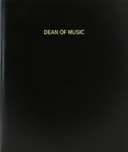 BookFactory Dean Of Music Log Book - Journal - Logbook - 120 Page 8.5"x11" Black Hardbound -XLog-120-7CS-A-L-Black-Dean Of Music Log Book--