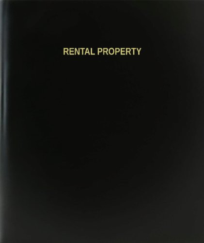 BookFactory Rental Property Log Book-Journal-Logbook - 120 Page 8.5"x11" Black Hardbound -XLog-120-7CS-A-L-Black-Rental Property Log Book--
