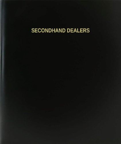 BookFactory Secondhand Dealers Log Book - Journal - Logbook - 120 Page 8.5"x11" Black Hardbound -XLog-120-7CS-A-L-Black-Secondhand Dealers Log Book--