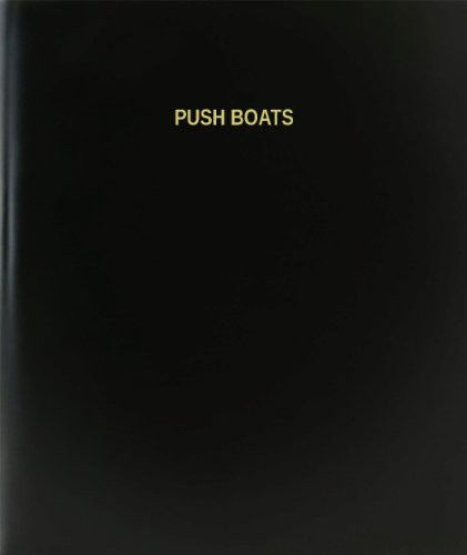 BookFactory Push Boats Log Book - Journal - Logbook - 120 Page 8.5"x11" Black Hardbound -XLog-120-7CS-A-L-Black-Push Boats Log Book--