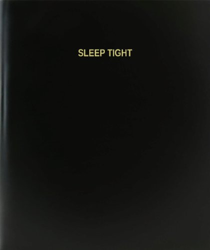 BookFactory Sleep Tight Log Book - Journal - Logbook - 120 Page 8.5"x11" Black Hardbound -XLog-120-7CS-A-L-Black-Sleep Tight Log Book--