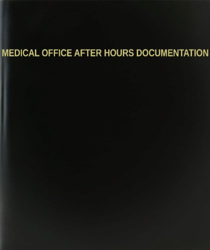 BookFactory Medical Office After Hours Documentation Log Book - Journal - Logbook - 120 Page 8.5"x11" Black Hardbound -XLog-120-7CS-A-L-Black-Medical Office After Hours Documentation Log Book--
