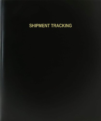 BookFactory Shipment Tracking Log Book - Journal - Logbook - 120 Page 8.5"x11" Black Hardbound -XLog-120-7CS-A-L-Black-Shipment Tracking Log Book--