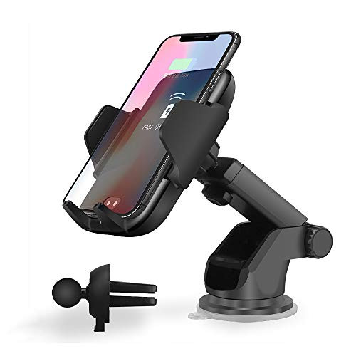 FDGAO Wireless Car Charger, Qi Fast Charger Automatic Infrared Induction Phone Mount Car Air Vent & Dashboard Phone Holder Charging for Samsung S9/S9 Plus,iPhone X/XS/XS MAX and All Qi Enabled Devices FDGAO Wireless Car Charger, Qi Fast Charger Automatic Infrared Induction Phone Mount Car Air Vent & Dashboard Phone Holder Charging for Samsung S9/S9 Plus,iPhone X/XS/XS MAX and All Qi Enabled Devices