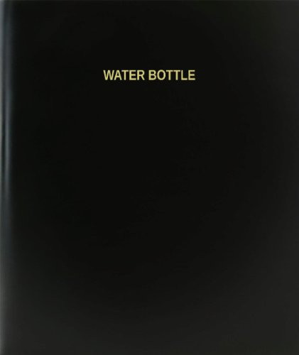 BookFactory Water Bottle Log Book-Journal-Logbook - 120 Page 8.5"x11" Black Hardbound -XLog-120-7CS-A-L-Black-Water Bottle Log Book--