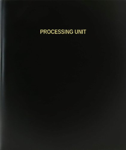 BookFactory Processing Unit Log Book-Journal-Logbook - 120 Page 8.5"x11" Black Hardbound -XLog-120-7CS-A-L-Black-Processing Unit Log Book--