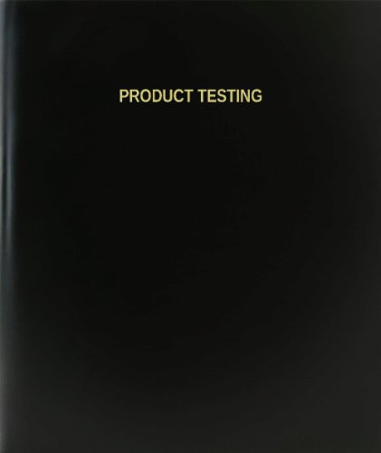 BookFactory Product Testing Log Book-Journal-Logbook - 120 Page 8.5"x11" Black Hardbound -XLog-120-7CS-A-L-Black-Product Testing Log Book--
