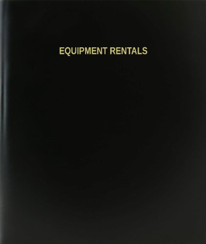BookFactory Equipment Rentals Log Book-Journal-Logbook - 120 Page 8.5"x11" Black Hardbound -XLog-120-7CS-A-L-Black-Equipment Rentals Log Book--