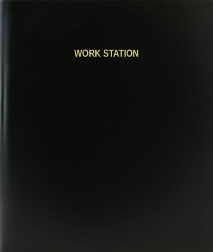 BookFactory Work Station Log Book - Journal - Logbook - 120 Page 8.5"x11" Black Hardbound -XLog-120-7CS-A-L-Black-Work Station Log Book--