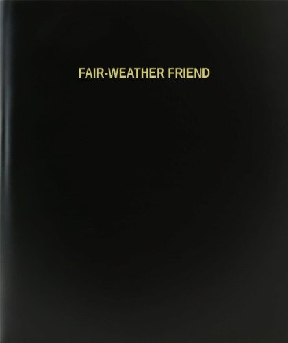 BookFactory Fair-Weather Friend Log Book-Journal-Logbook - 120 Page 8.5"x11" Black Hardbound -XLog-120-7CS-A-L-Black-Fair-Weather Friend Log Book--