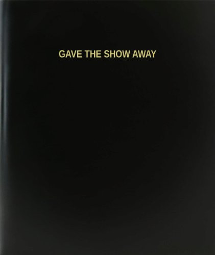 BookFactory Gave The Show Away Log Book - Journal - Logbook - 120 Page 8.5"x11" Black Hardbound -XLog-120-7CS-A-L-Black-Gave The Show Away Log Book--