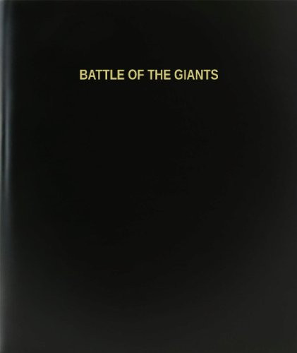 BookFactory Battle Of The Giants Log Book - Journal - Logbook - 120 Page 8.5"x11" Black Hardbound -XLog-120-7CS-A-L-Black-Battle Of The Giants Log Book--