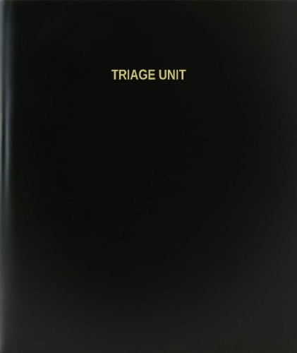 BookFactory Triage Unit Log Book-Journal-Logbook - 120 Page 8.5"x11" Black Hardbound -XLog-120-7CS-A-L-Black-Triage Unit Log Book--
