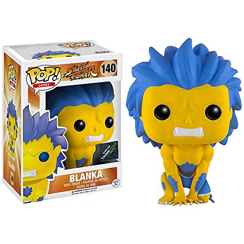Funko Blanka -ThinkGeek Exclusive-- Street Fighter x POP Games Vinyl Figure  and  1 POP Compatible PET Plastic Graphical Protector Bundle -140 - 12418 - B-