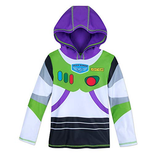 Disney Pixar Buzz Lightyear Hooded Rash Guard for Boys Size 3