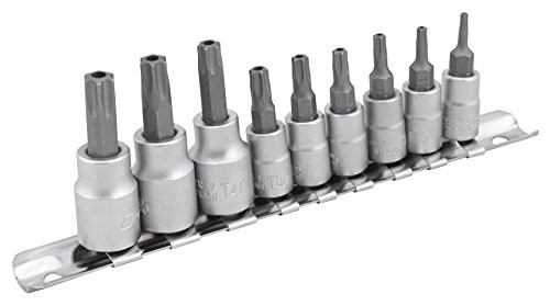 Performance Tool W1385 9-Piece Tamper Proof Star Bit Socket Set