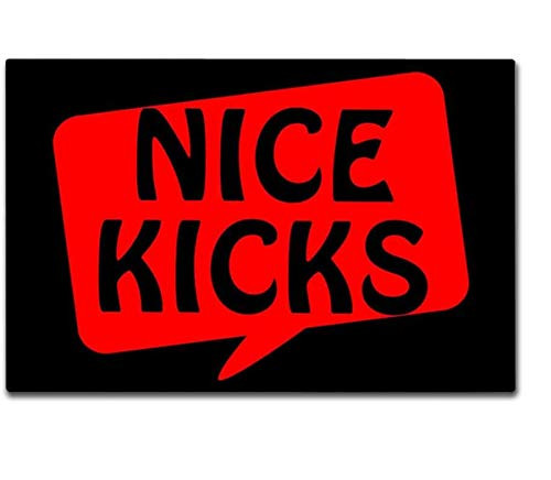 MsMr Doormat Entrance Floor Mat Funny Doormat Nice Kicks Door mat Decorative Indoor Outdoor Doormat Non-Woven Fabric Top 23.6"x15.7"