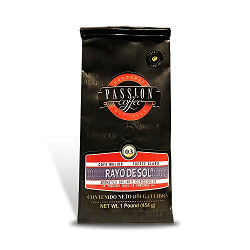 Cafe Passion Coffee Light Roasted Ground Coffee , 16 Oz. - 100% Coffee from Honduras