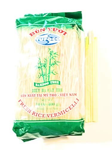 4 Pack Bamboo Tree Fresh Rice Vermicelli 14 Oz Each And 4 Pairs Of Chopstick