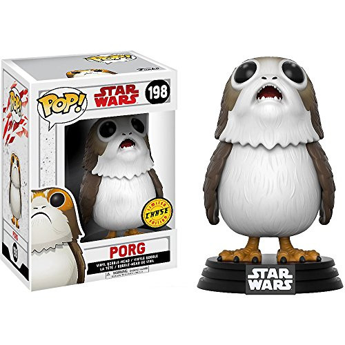 Funko PORG -Chase Edition-- Star Wars - The Last Jedi x POP Vinyl Figure  and  1 PET Plastic Graphical Protector Bundle -198 - 14818 - B-