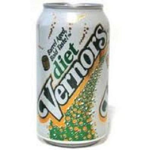 7-UP Vernors Diet Soda Soft Drink 12-Ounce -Pack of 24-